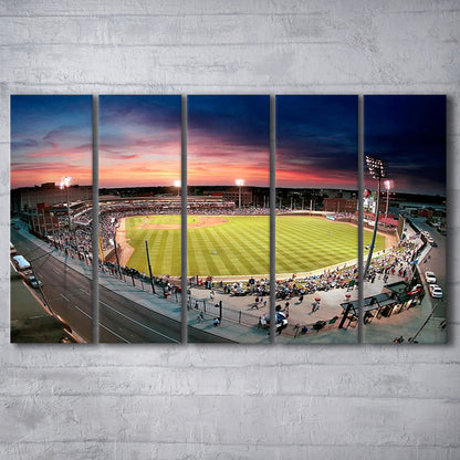 Fifth Third Field Dayton, Stadium Canvas, Sport Art, 5 Panel B, Extra Large Canvas, Canvas Print Wall Art