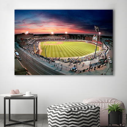 Fifth Third Field Dayton, Stadium Canvas, Sport Art, Gift for him, Man Cave Decor, Art Print, Canvas Print Wall Art