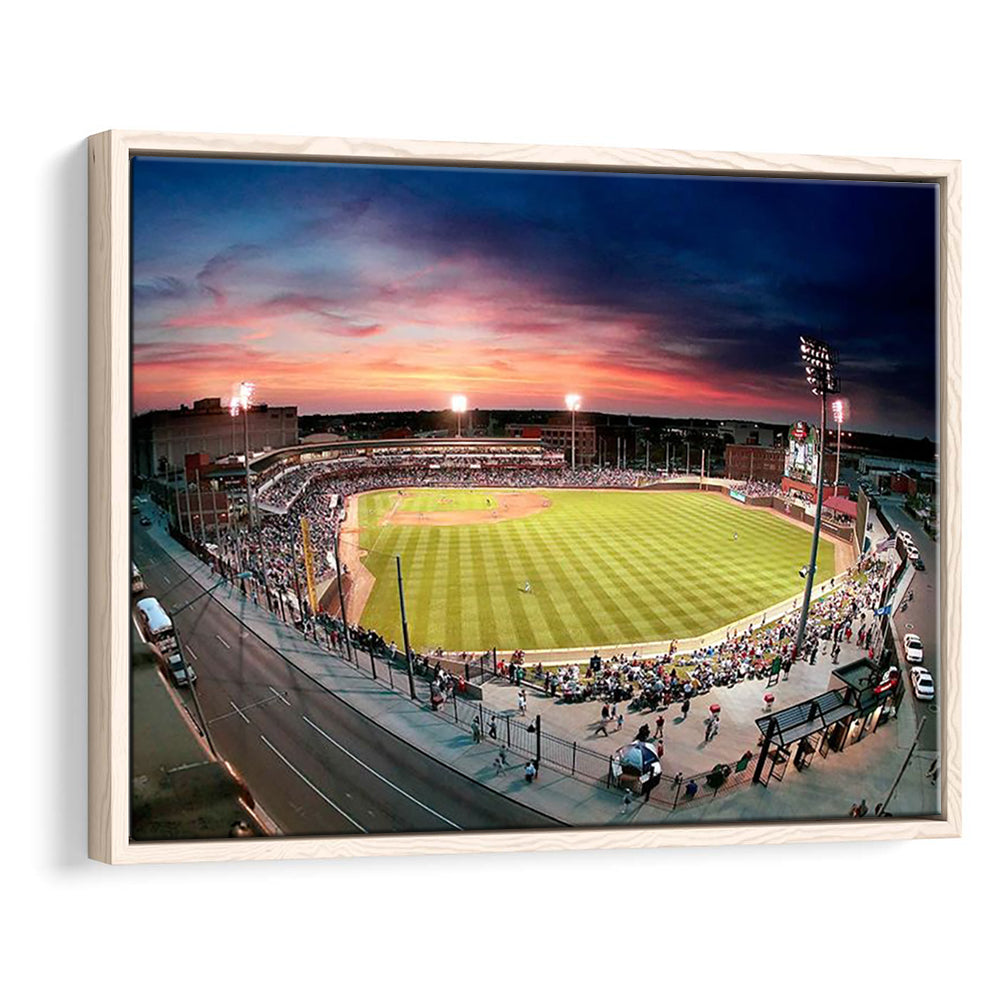Fifth Third Field Dayton, Stadium Canvas, Sport Art, Framed Canvas Print Wall Art, Floating Frame