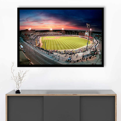 Fifth Third Field Dayton, Stadium Canvas, Sport Art, Gift for him, Framed Art Print Wall Decor, Picture Framed