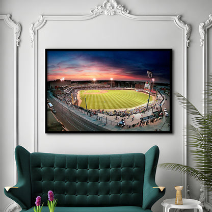 Fifth Third Field Dayton, Stadium Canvas, Sport Art, Gift for him, Framed Art Print Wall Decor, Picture Framed