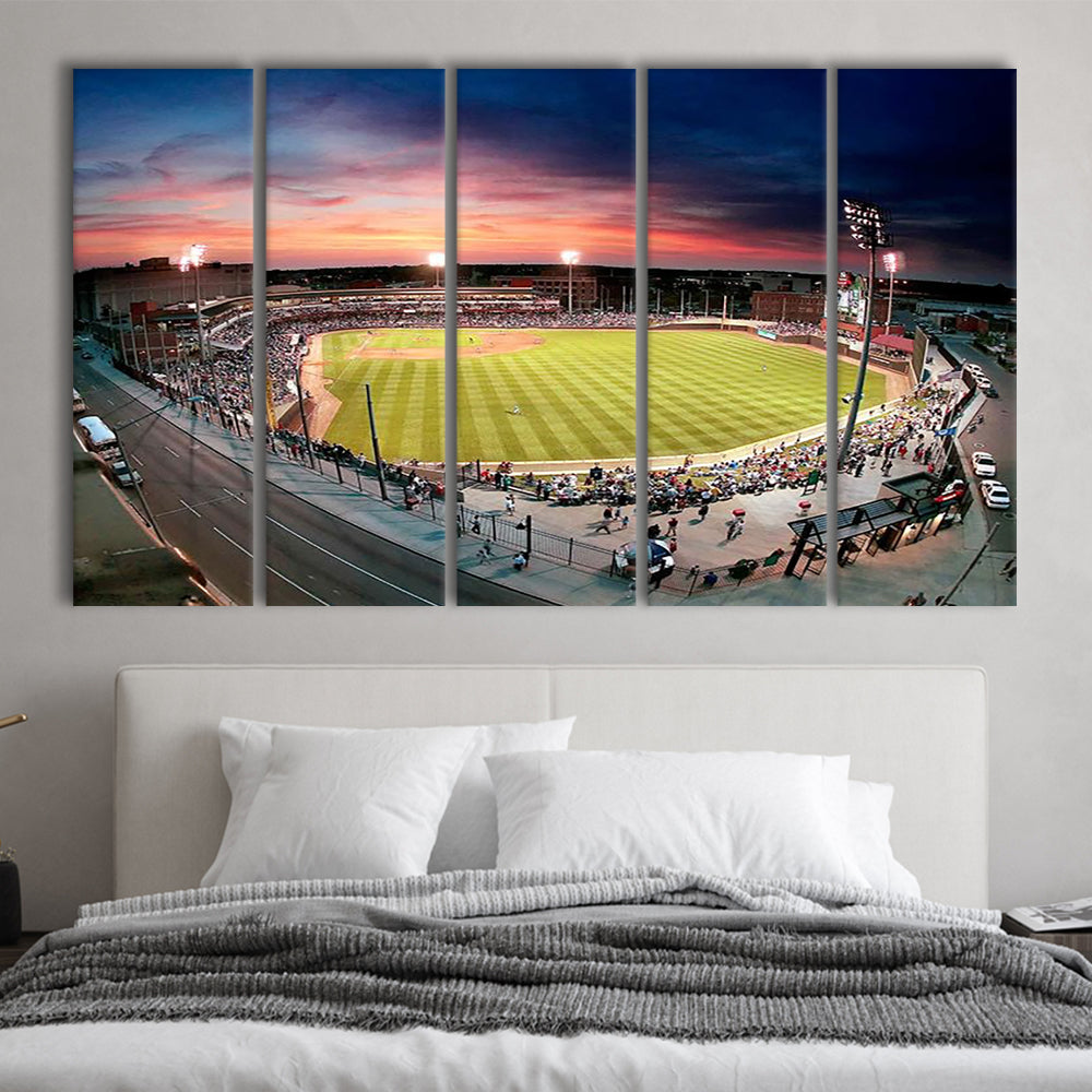 Fifth Third Field Dayton, Stadium Canvas, Sport Art, 5 Panel B, Extra Large Canvas, Canvas Print Wall Art