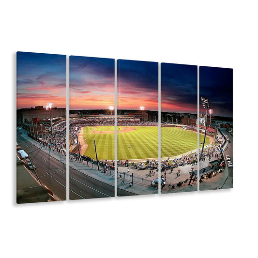 Fifth Third Field Dayton, Stadium Canvas, Sport Art, 5 Panel B, Extra Large Canvas, Canvas Print Wall Art