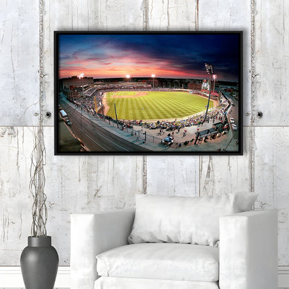 Fifth Third Field Dayton, Stadium Canvas, Sport Art, Framed Canvas Print Wall Art, Floating Frame
