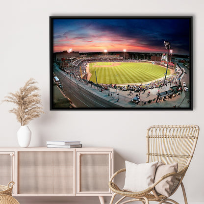 Fifth Third Field Dayton, Stadium Canvas, Sport Art, Framed Canvas Print Wall Art, Floating Frame