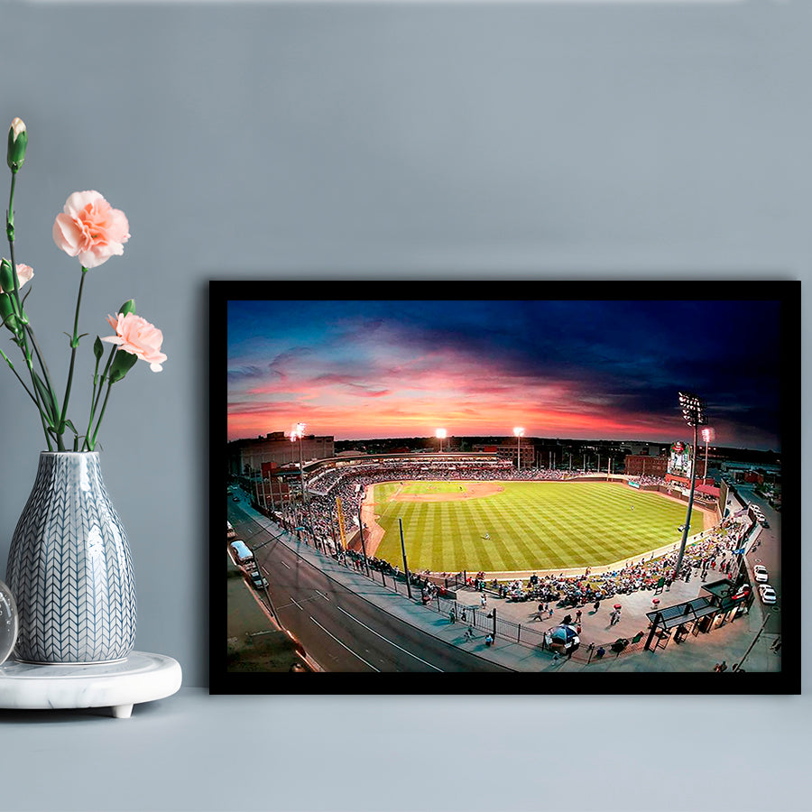 Fifth Third Field Dayton, Stadium Canvas, Sport Art, Gift for him, Framed Art Print Wall Decor, Picture Framed