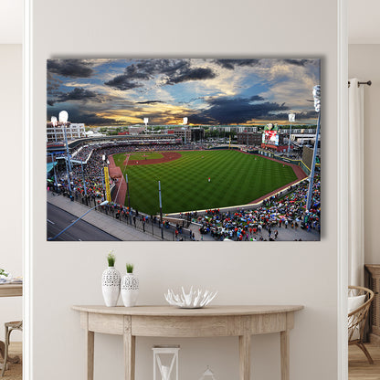Fifth Third Field at Sunset, Stadium Canvas, Sport Art, Gift for him, Man Cave Decor, Art Print, Canvas Print Wall Art
