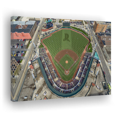 Fifth Third Field in Toledo Ohio, Stadium Canvas, Sport Art, Gift for him, Man Cave Decor, Art Print, Canvas Print Wall Art
