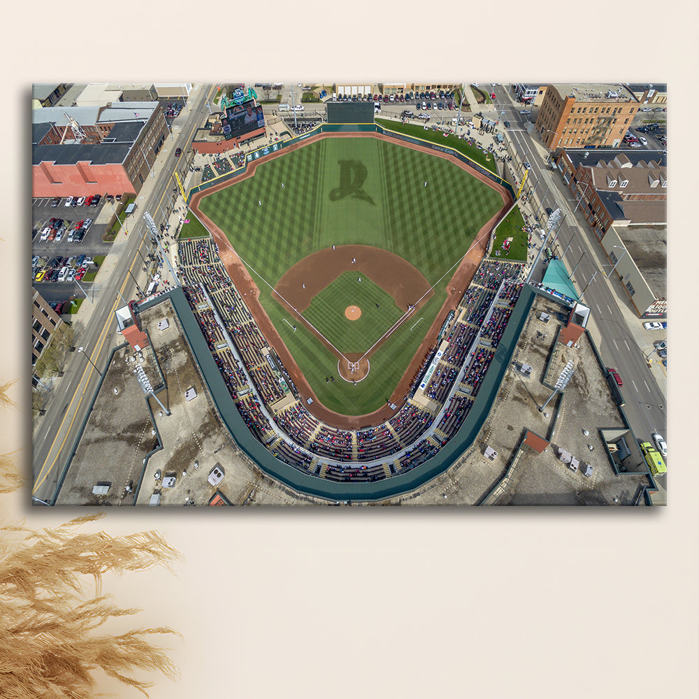 Fifth Third Field in Toledo Ohio, Stadium Canvas, Sport Art, Gift for him, Man Cave Decor, Art Print, Canvas Print Wall Art