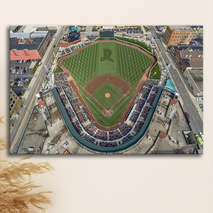 Fifth Third Field in Toledo Ohio, Stadium Canvas, Sport Art, Gift for him, Man Cave Decor, Art Print, Canvas Print Wall Art