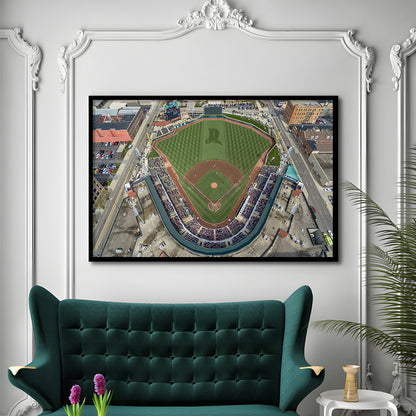Fifth Third Field in Toledo Ohio, Stadium Canvas, Sport Art, Gift for him, Framed Art Print Wall Decor, Picture Framed