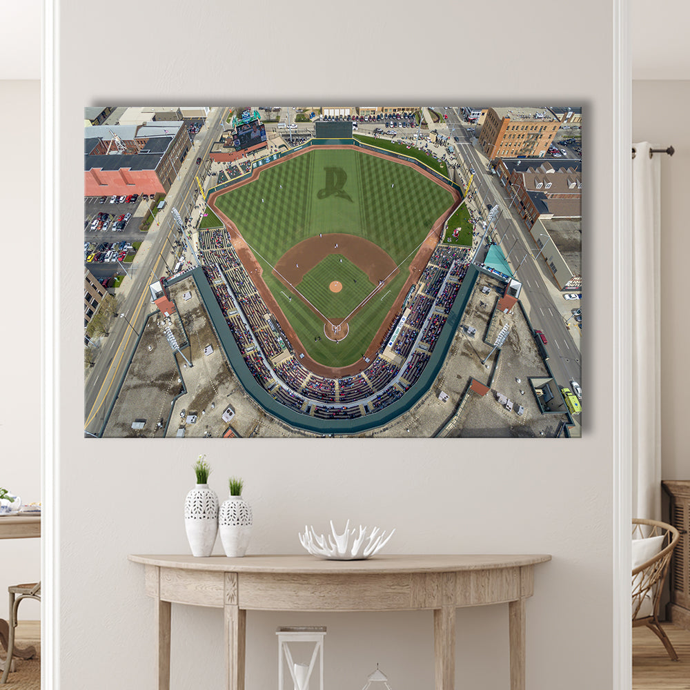 Fifth Third Field in Toledo Ohio, Stadium Canvas, Sport Art, Gift for him, Man Cave Decor, Art Print, Canvas Print Wall Art