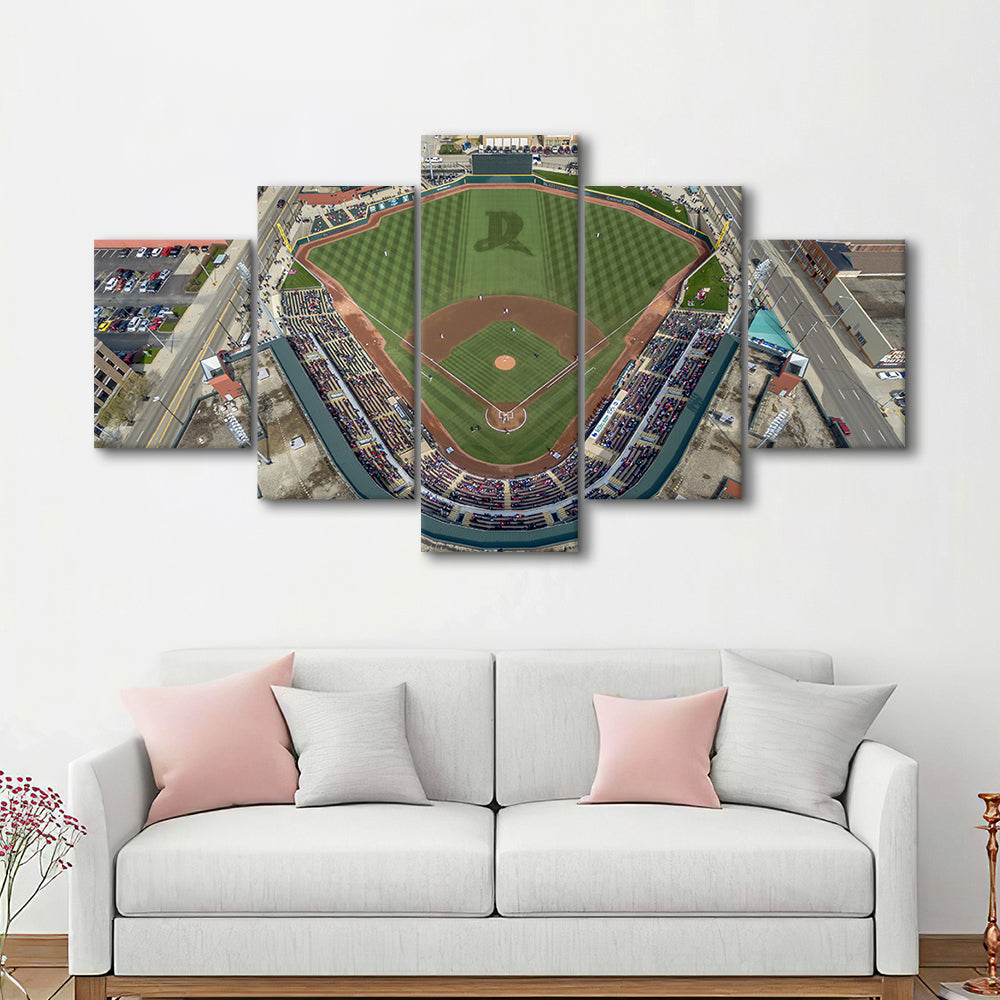 Fifth Third Field in Toledo Ohio, Stadium Canvas, Sport Art, Gift for him, 5 Panel, Large Canvas, Canvas Print Wall Art
