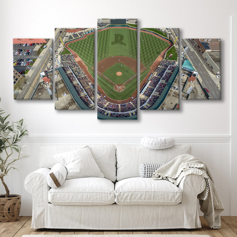 Fifth Third Field in Toledo Ohio, Stadium Canvas, Sport Art, Gift for him, 5 Panel, Large Canvas, Canvas Print Wall Art