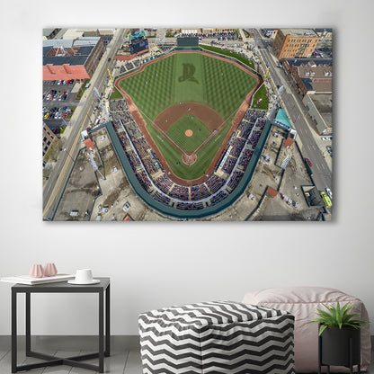 Fifth Third Field in Toledo Ohio, Stadium Canvas, Sport Art, Gift for him, Man Cave Decor, Art Print, Canvas Print Wall Art