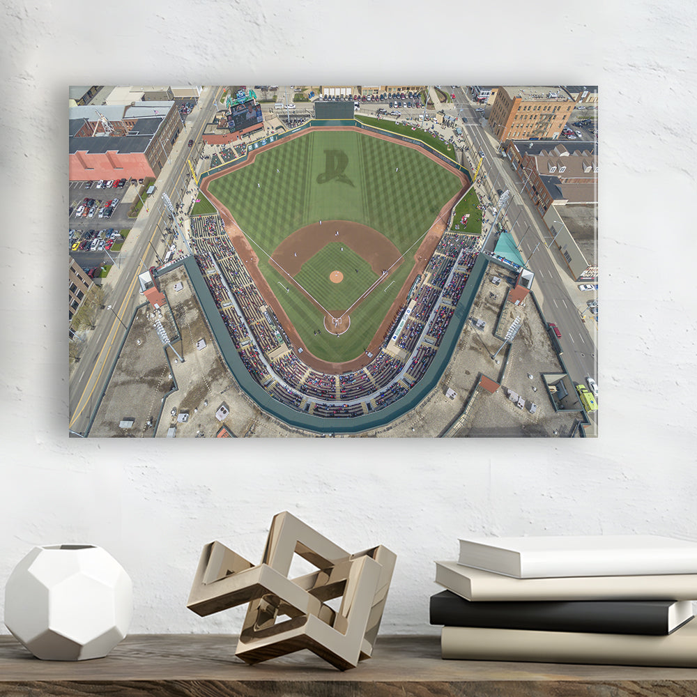 Fifth Third Field in Toledo Ohio, Stadium Canvas, Sport Art, Gift for him, Man Cave Decor, Art Print, Canvas Print Wall Art