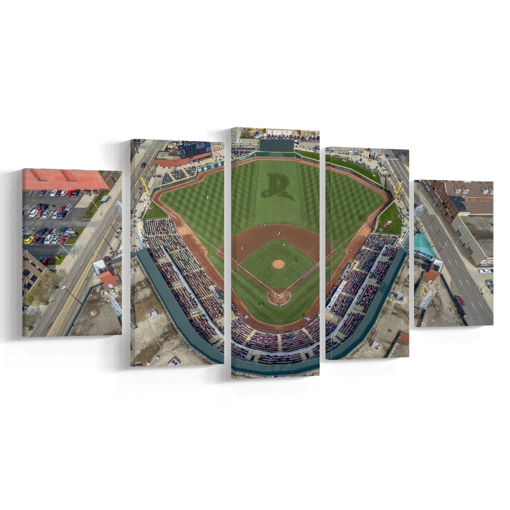 Fifth Third Field in Toledo Ohio, Stadium Canvas, Sport Art, Gift for him, 5 Panel, Large Canvas, Canvas Print Wall Art