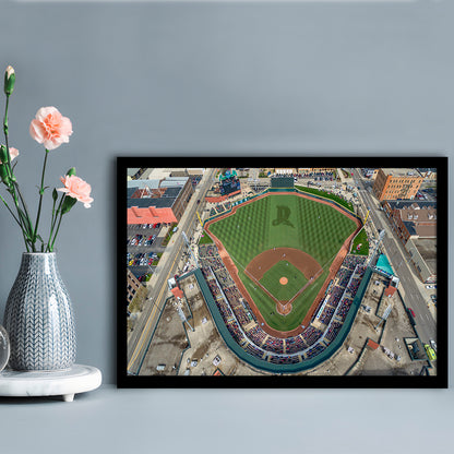 Fifth Third Field in Toledo Ohio, Stadium Canvas, Sport Art, Gift for him, Framed Art Print Wall Decor, Picture Framed