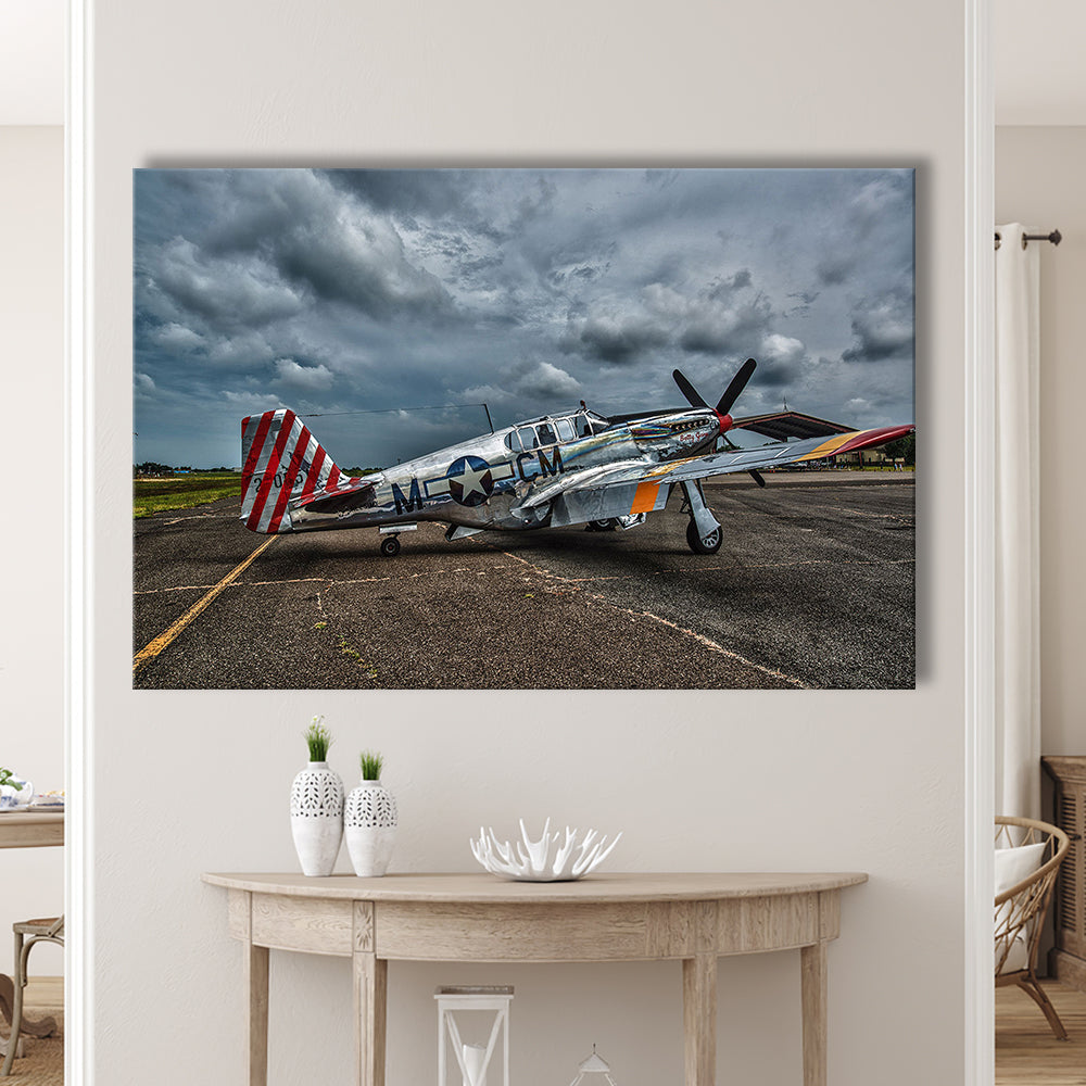 Fighter North American P 51 BC Mustang Wall Art, Mustang Wall Decor, Plane Wall Art Decor, Cavas Print Wall Art Hom Decor
