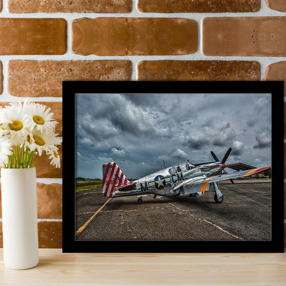 Fighter North American P 51 Bc Mustang Wall Art, Mustang Wall Decor, Plane Wall Art, Framed Art Print, Picture Framed
