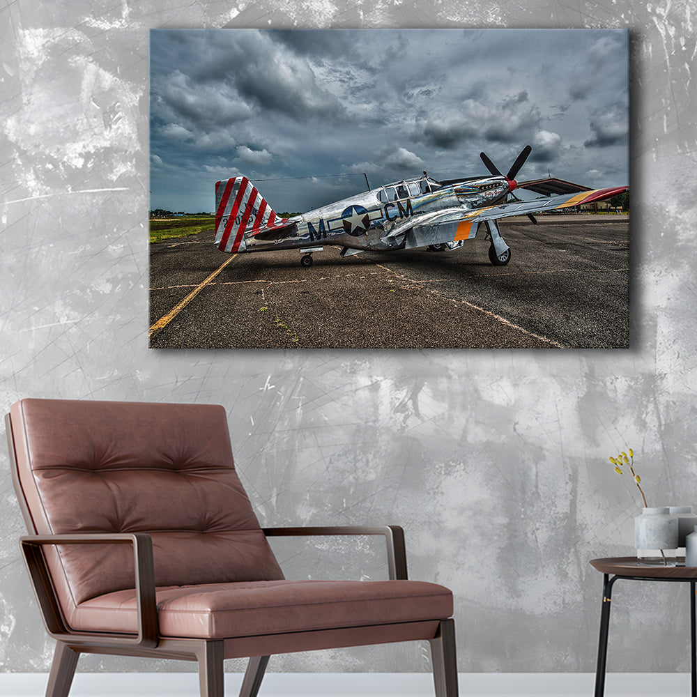 Fighter North American P 51 BC Mustang Wall Art, Mustang Wall Decor, Plane Wall Art Decor, Cavas Print Wall Art Hom Decor