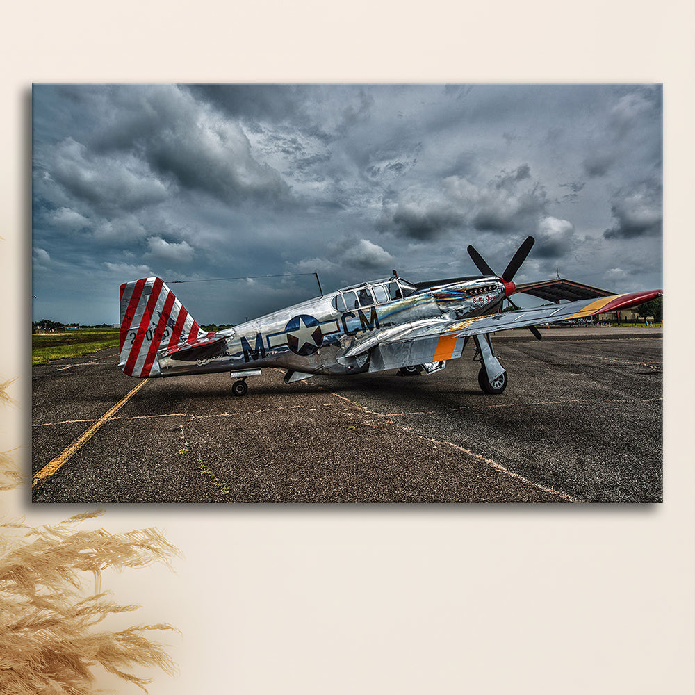 Fighter North American P 51 BC Mustang Wall Art, Mustang Wall Decor, Plane Wall Art Decor, Cavas Print Wall Art Hom Decor