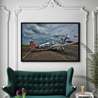Fighter North American P 51 Bc Mustang Wall Art, Mustang Wall Decor, Plane Wall Art, Framed Art Print, Picture Framed
