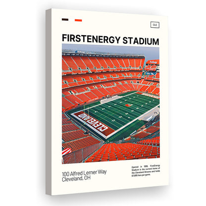 FirstEnergy Stadium Print, Cleveland Browns Stadium Canvas Art, Fan Gifts, Sport Art, Canvas Print Wall Art