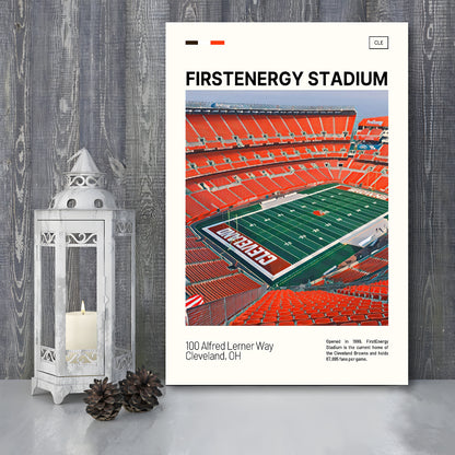 FirstEnergy Stadium Print, Cleveland Browns Stadium Canvas Art, Fan Gifts, Sport Art, Canvas Print Wall Art