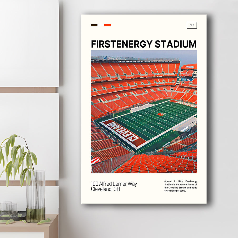 FirstEnergy Stadium Print, Cleveland Browns Stadium Canvas Art, Fan Gifts, Sport Art, Canvas Print Wall Art