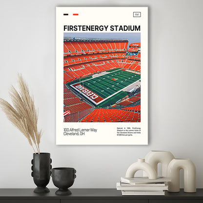 FirstEnergy Stadium Print, Cleveland Browns Stadium Canvas Art, Fan Gifts, Sport Art, Canvas Print Wall Art