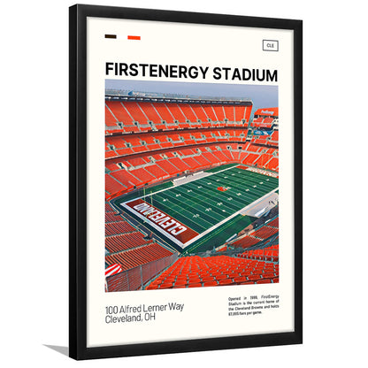 FirstEnergy Stadium Print, Cleveland Browns Stadium Art, Gifts for him, Sport Art, Framed Art Print Wall Decor