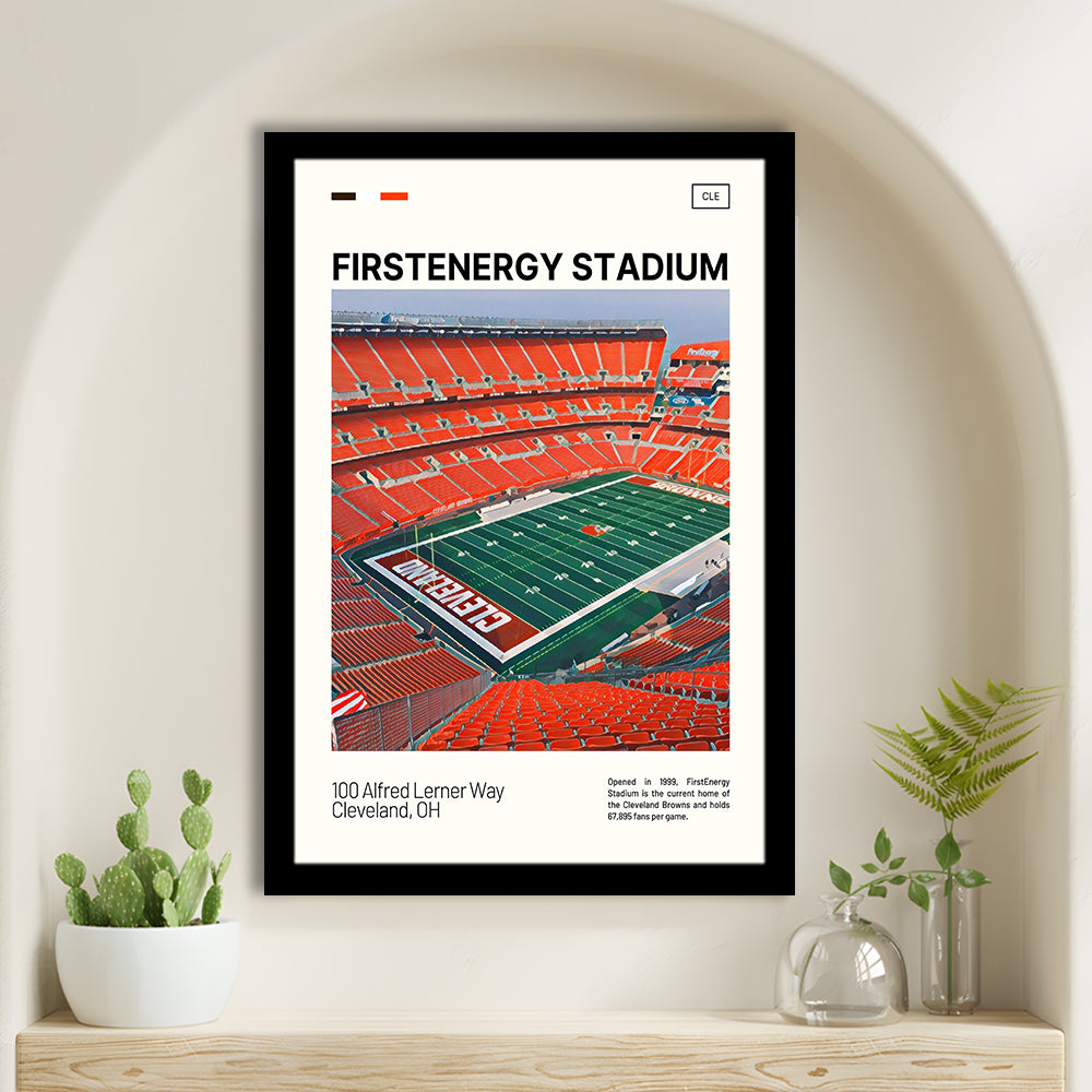 FirstEnergy Stadium Print, Cleveland Browns Stadium Art, Gifts for him, Sport Art, Framed Art Print Wall Decor