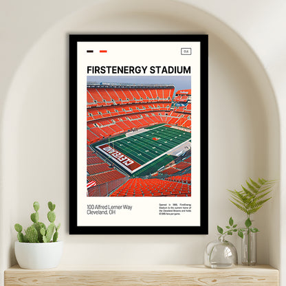 FirstEnergy Stadium Print, Cleveland Browns Stadium Art, Gifts for him, Sport Art, Framed Art Print Wall Decor