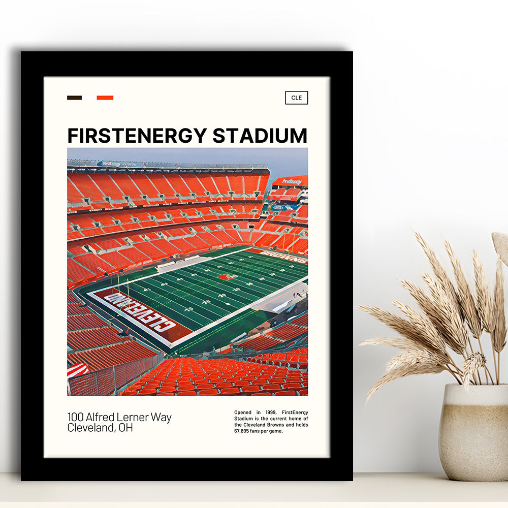 FirstEnergy Stadium Print, Cleveland Browns Stadium Art, Gifts for him, Sport Art, Framed Art Print Wall Decor
