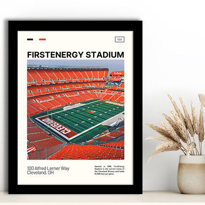 FirstEnergy Stadium Print, Cleveland Browns Stadium Art, Gifts for him, Sport Art, Framed Art Print Wall Decor