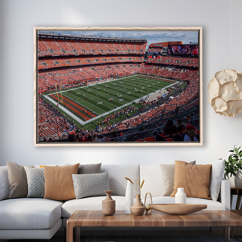 First Energy Stadium, Stadium Canvas, Sport Art, Framed Canvas Print Wall Art, Floating Frame