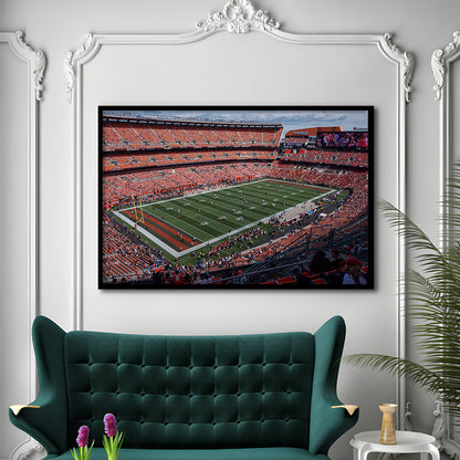 First Energy Stadium, Stadium Canvas, Sport Art, Gift for him, Framed Art Print Wall Decor, Picture Framed