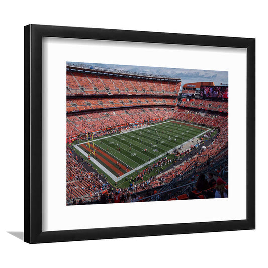 First Energy Stadium, Stadium Canvas, Sport Art, Gift for him, White Border Framed Art Print Wall Decor