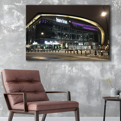 Fiserv Forum Arena at Night, Stadium Canvas, Sport Art, Gift for him, Man Cave Decor, Art Print, Canvas Print Wall Art