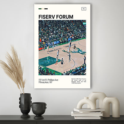 Fiserv Forum Print, Milwaukee Bucks Stadium Canvas Art, Fan Gifts, Sport Art, Canvas Print Wall Art