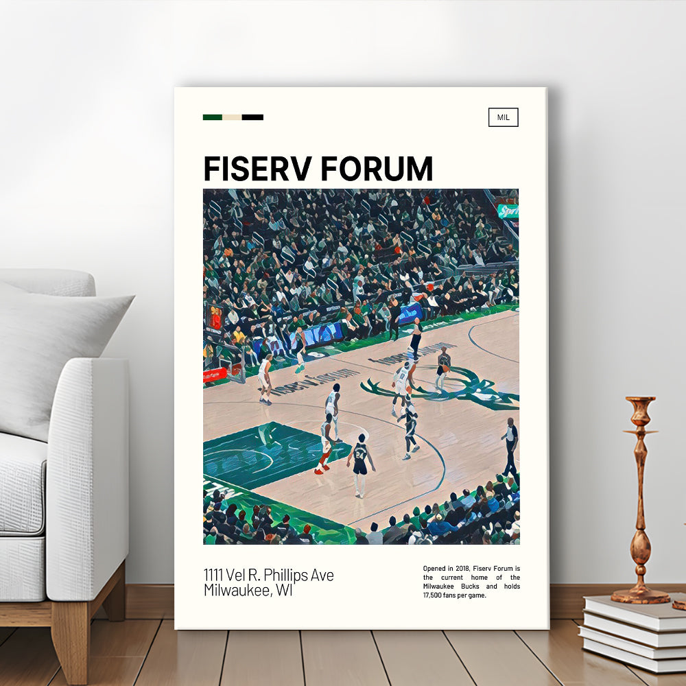 Fiserv Forum Print, Milwaukee Bucks Stadium Canvas Art, Fan Gifts, Sport Art, Canvas Print Wall Art