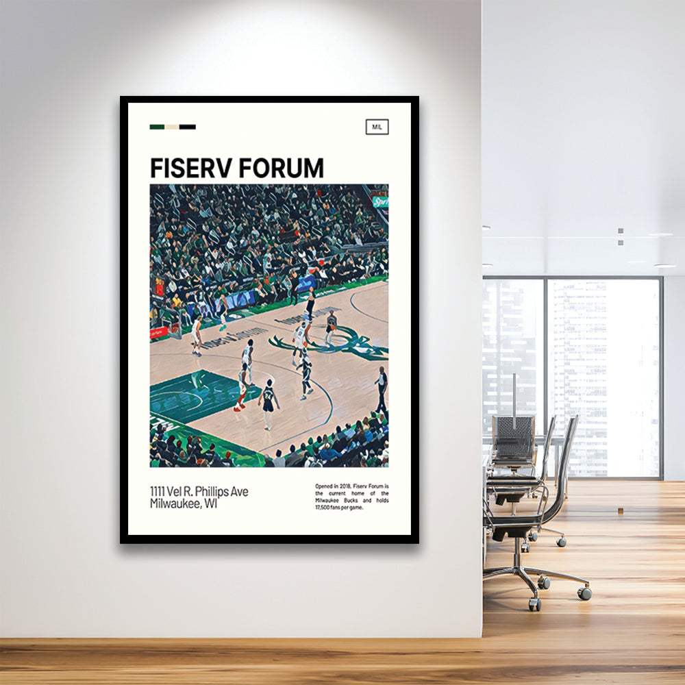 Fiserv Forum Print, Milwaukee Bucks Stadium Art, Gifts for him, Sport Art, Framed Art Print Wall Decor