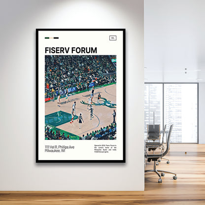 Fiserv Forum Print, Milwaukee Bucks Stadium Art, Gifts for him, Sport Art, Framed Art Print Wall Decor