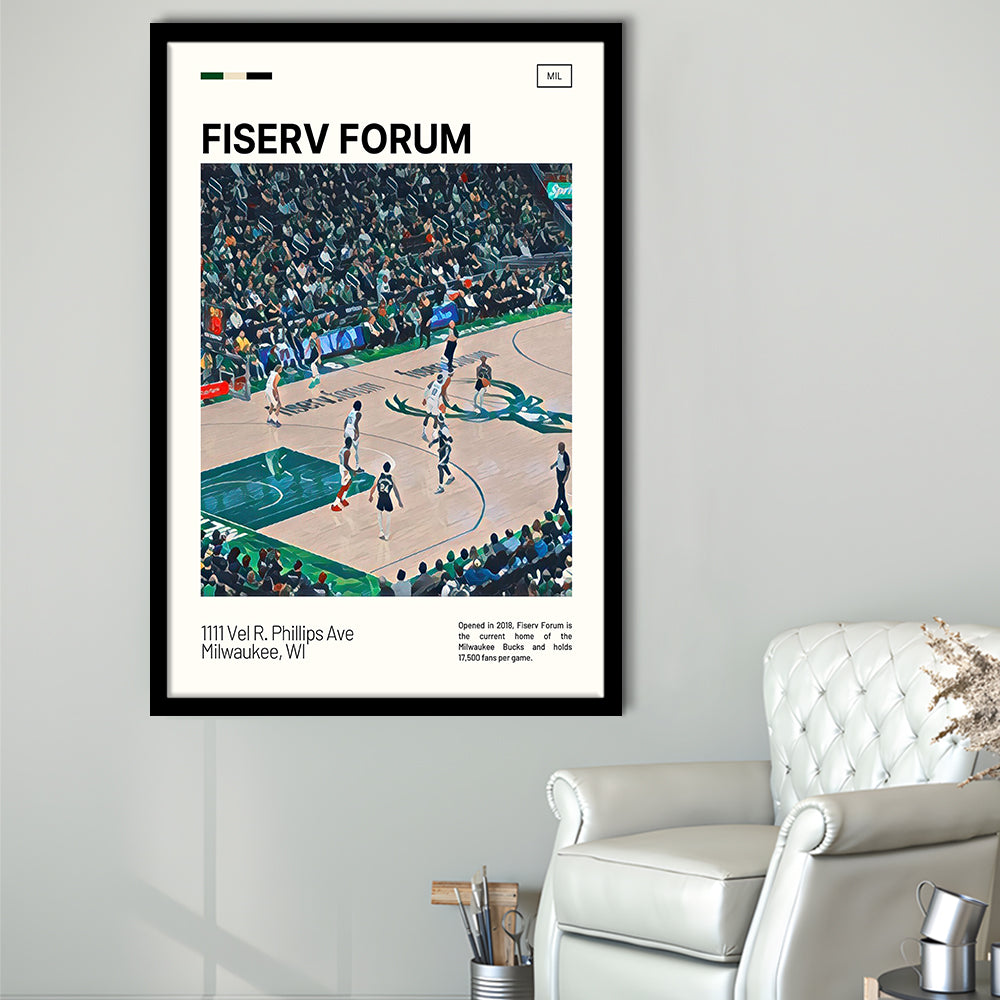 Fiserv Forum Print, Milwaukee Bucks Stadium Art, Gifts for him, Sport Art, Framed Art Print Wall Decor