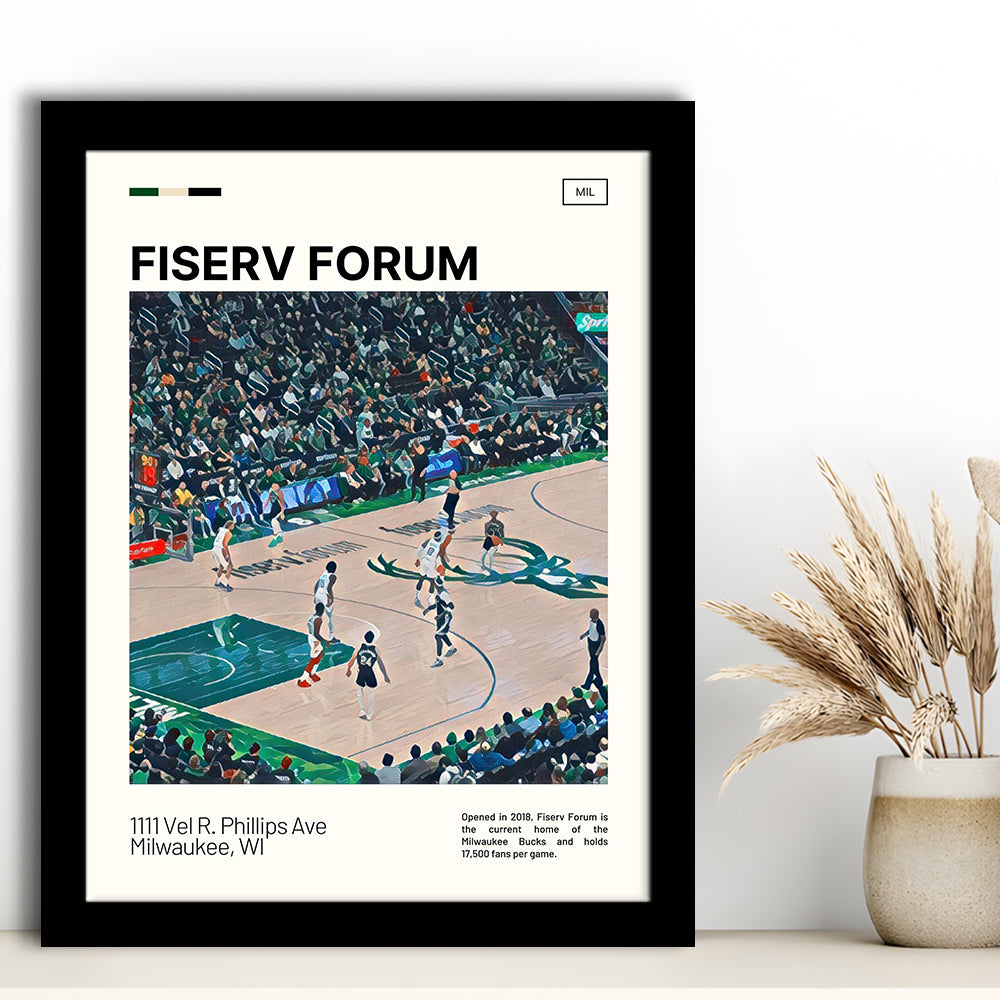 Fiserv Forum Print, Milwaukee Bucks Stadium Art, Gifts for him, Sport Art, Framed Art Print Wall Decor