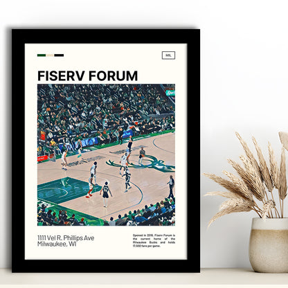 Fiserv Forum Print, Milwaukee Bucks Stadium Art, Gifts for him, Sport Art, Framed Art Print Wall Decor