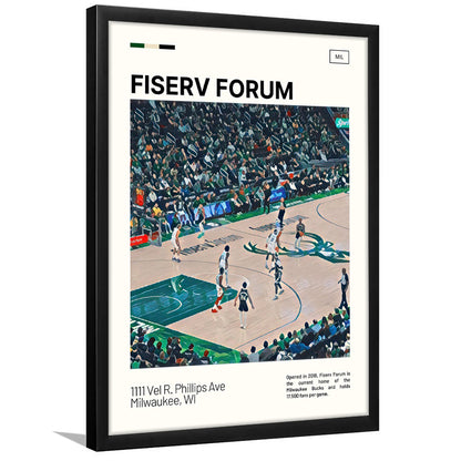 Fiserv Forum Print, Milwaukee Bucks Stadium Art, Gifts for him, Sport Art, Framed Art Print Wall Decor