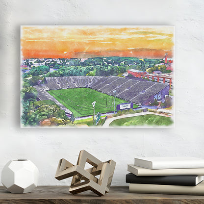 Fitton Field WaterColor, Worcester Massachusetts Watercolor, Sport Art, Gifts for him, Canvas Print Wall Art