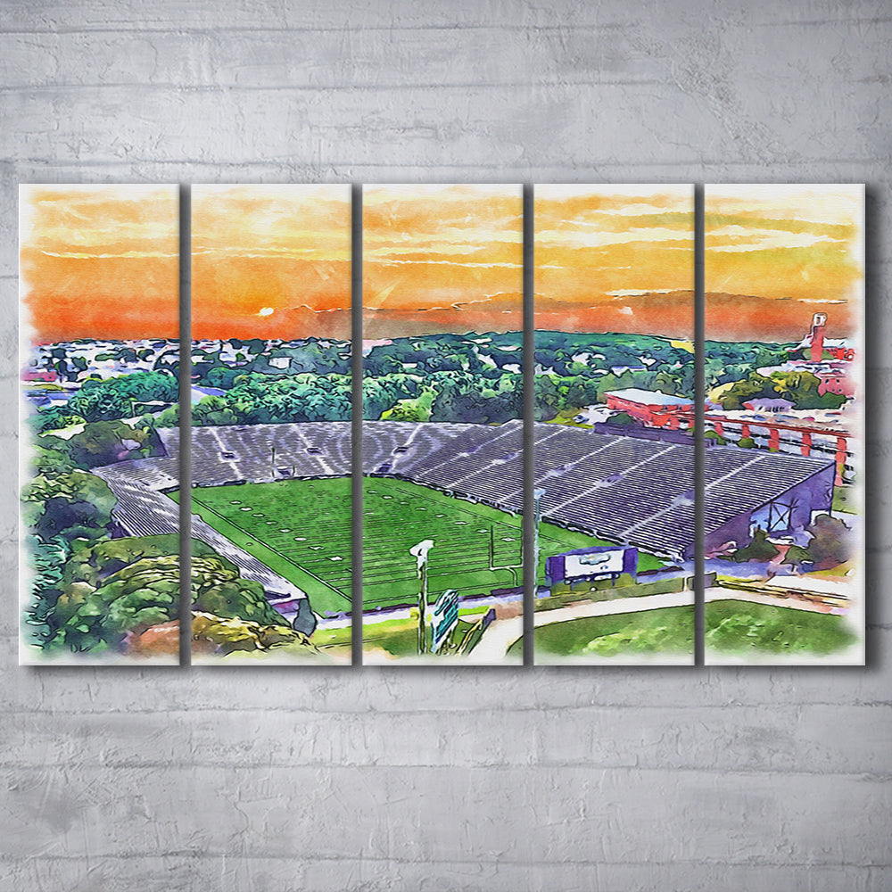 Fitton Field WaterColor, Worcester Massachusetts Watercolor, Sport Art, Extra Large Canvas Print Wall Art